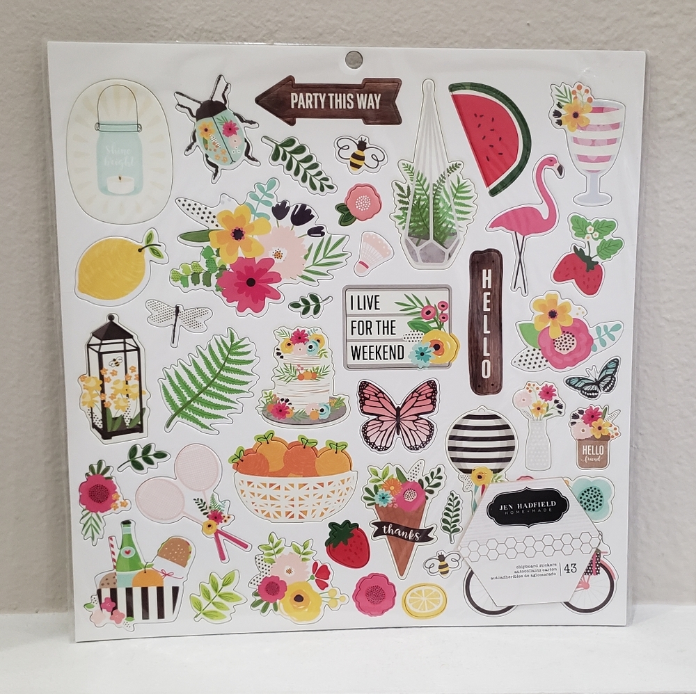 Patio Party Chipboard Stickers